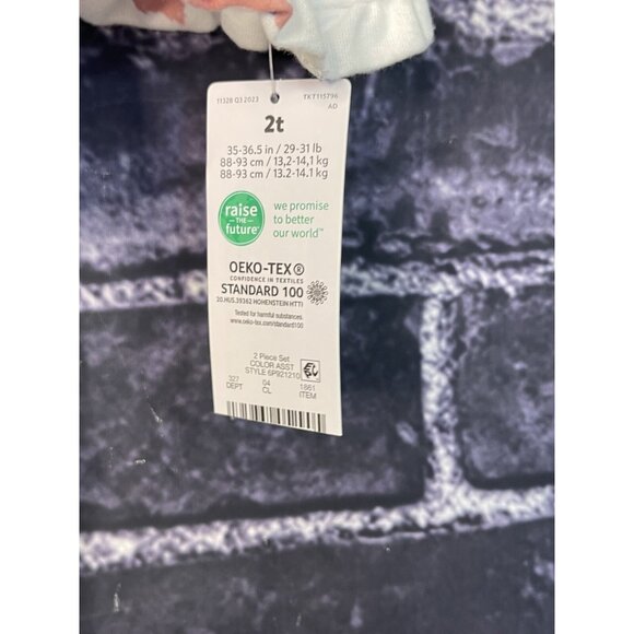 Carter's Just One You 2T PJ Reindeer Trees 2-Piece Pajama Set - Picture 3 of 14